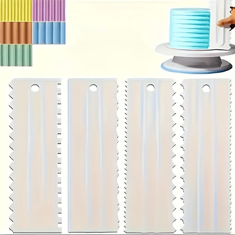 4-piece set of cake decorating tools, butter scraper, baking spatula, pastry styling supplies, trowel kitchen products