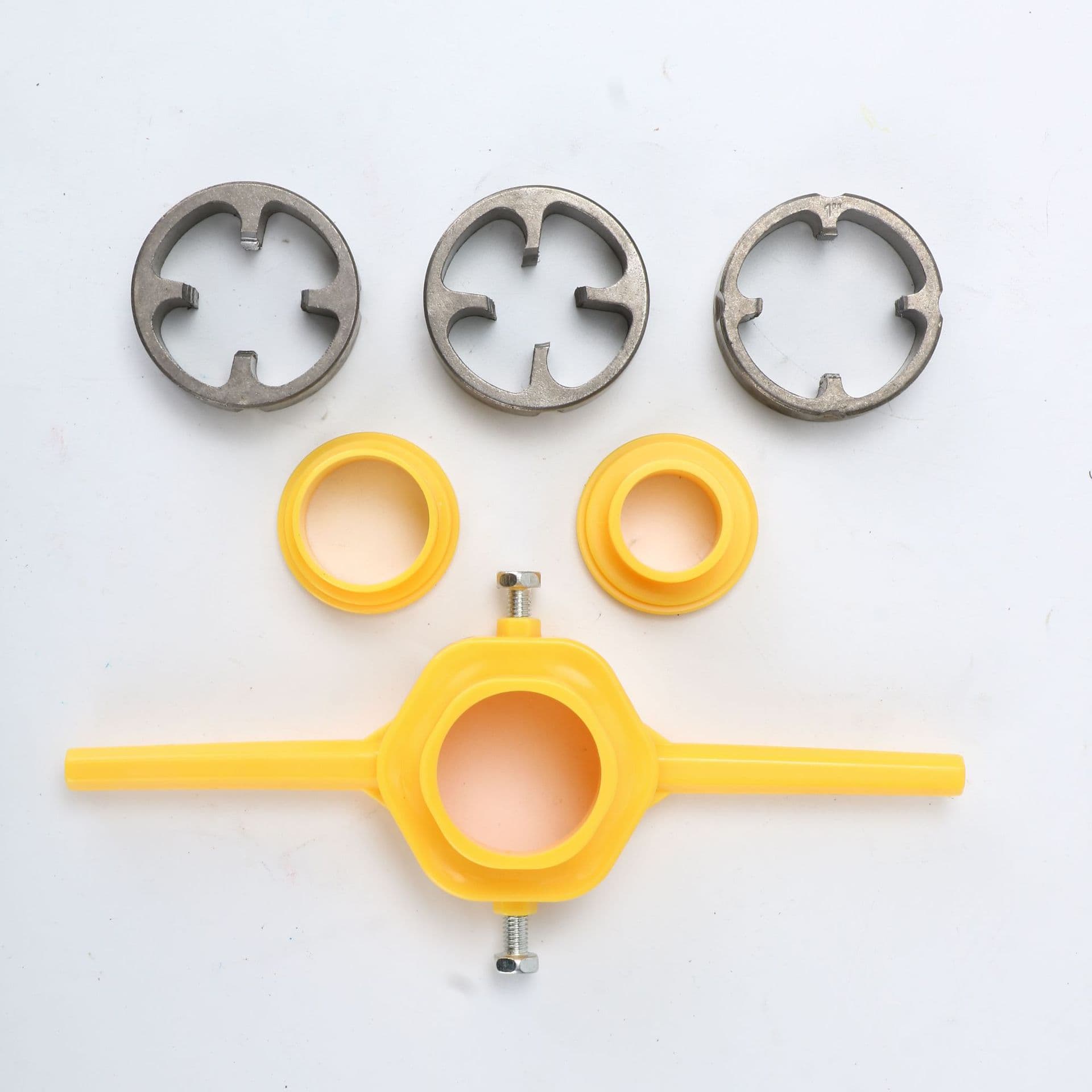 PVC Plastic Pipe Threading Internal Die Set, Threading Wrench 6-Piece Kit 1/2", 3/4", 1" Water Pipe Wholesale