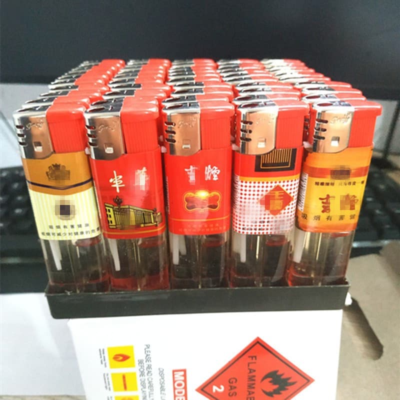 Disposable Common Plastic Open Flame Lighter Wholesale Personalized 909 Supermarket Convenience Store Lighter Household 50 Pieces