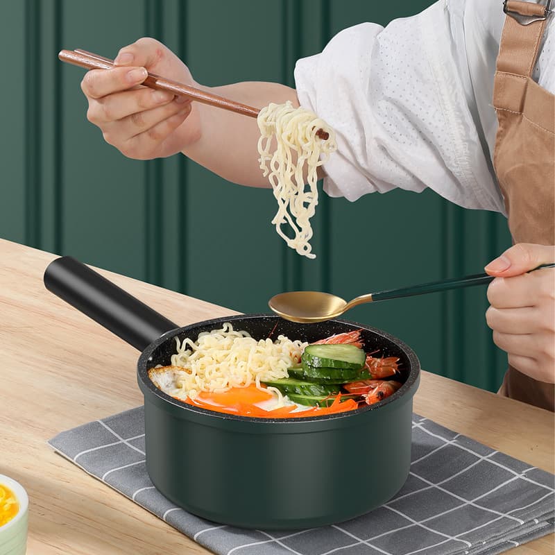 Non-Stick Milk Pot with Steamer, Baby Food Pot for Home Use Instant Noodles Milk Pot, Compatible with Gas Stove and Induction Cooker