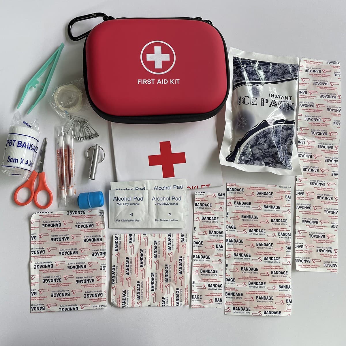 Outdoor Home Convenient First Aid Kit Cross-border PU Waterproof Medical Bag Car Emergency Kit Household Epidemic Prevention Survival Kit