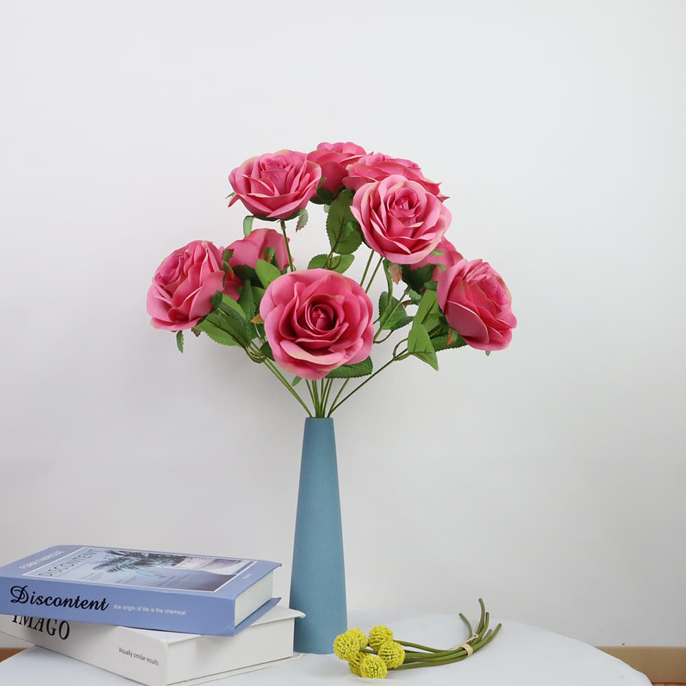 10 flower head rose bouquet artificial bouquet Valentine's Day decorative vase flower arrangement bride's bouquet artificial flower