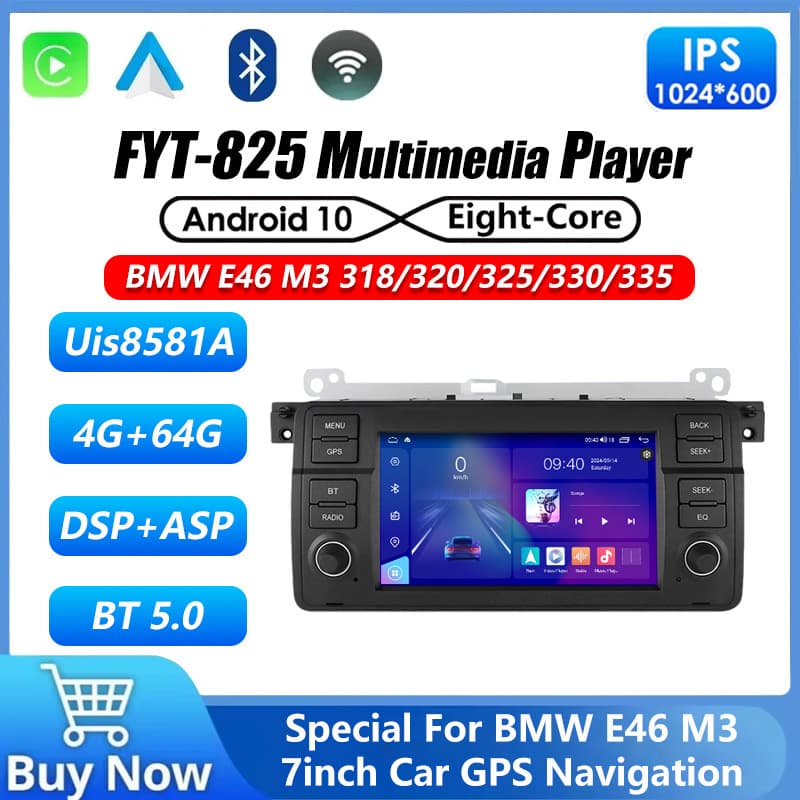 Compatible with BMW E46 98-06 Android Car Central Control Large Screen Navigation Reverse Camera All-in-One CarPlay