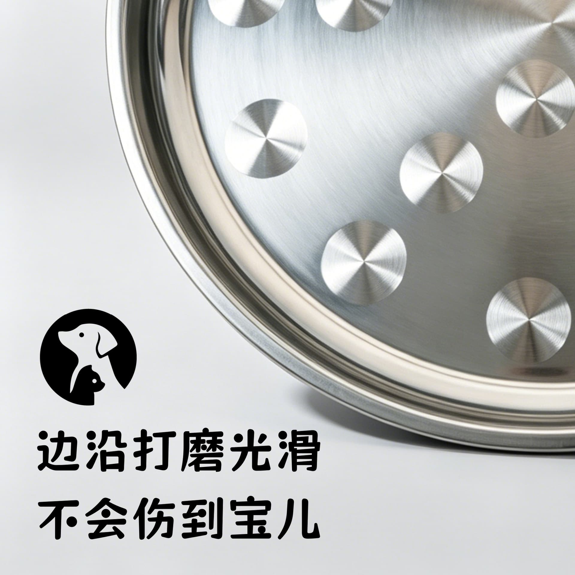 410 stainless steel pet cooling plate, summer cat cooling basin, thickened round cat nest tray for pets