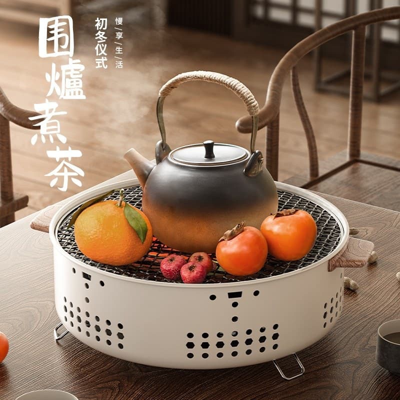 Outdoor barbecue stove for tea making household indoor barbecue grill new carbon grill multi-functional set heating stove tea stove