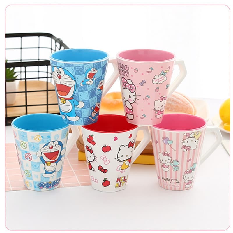 New Cute Toothbrushing and Mouthwash Cup Anti-Fall Baby Tooth Cup Student Children Adult Female Household Drinking Water Handle Cup