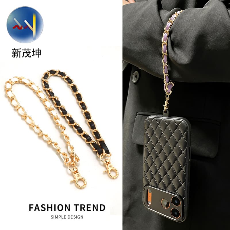 Cross-border quality mobile phone rope leather mobile phone chain short mobile phone wrist strap simple key chain anti-lost mobile phone chain