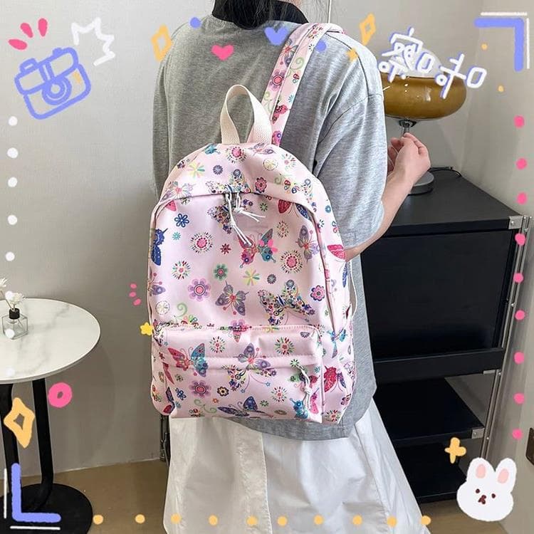Cross-border schoolbags for junior high school students, large capacity, lightweight and cute printed backpacks, high school students, elementary school students’ travel backpacks