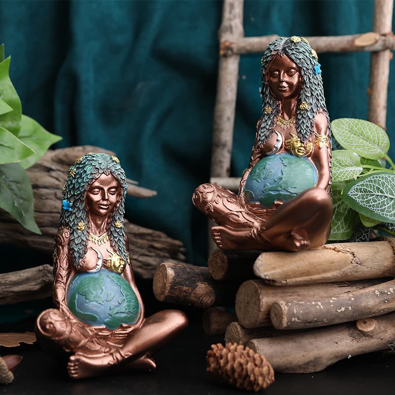 Cross-border hot selling Mother's Day Mother Earth Statue Resin Crafts Gaia Art Goddess Statue Mother Earth