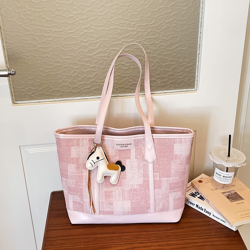 Cross-border wholesale tote bag for women, large capacity commuter bag, spring/summer versatile shoulder bag, fashionable new bag for female college students