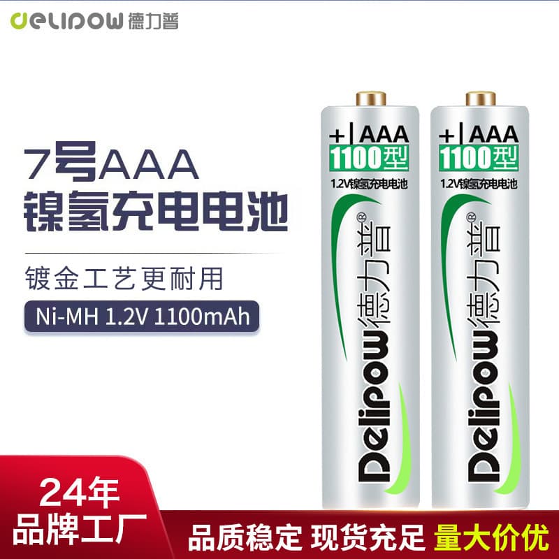 Delipow AAA rechargeable battery 1100mAh for remote controls, electric toothbrushes, wholesale of No. 7 batteries