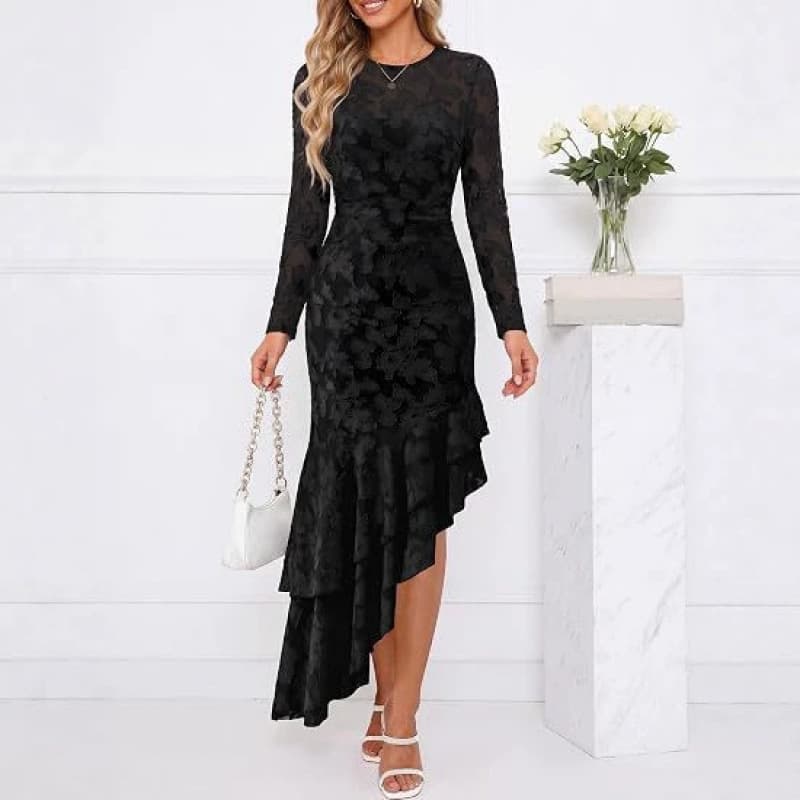 Cross-border Amazon Sweet Little Fragrance 2026 Autumn New High-Quality Temperament Loose Lazy Floral Dress