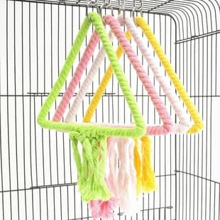 Parrot Bird Toy Supplies for Budgie, Lovebird, Cockatiel: Chewing, Climbing, Swing, Hanging Ring, Ladder, Bird Cage Ladder