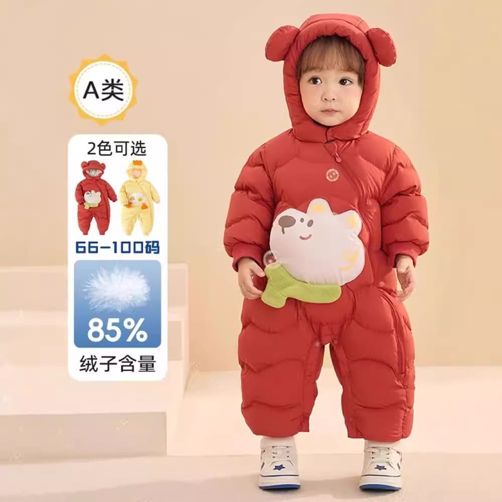 2024 Winter New Infant Down Jumpsuit, Thickened Warm Children's Romper