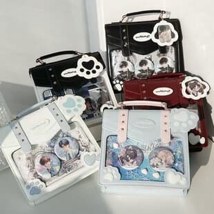 Bear Governor Ita Bag Japanese Style Double Back Ita Bag, Versatile Fashion Cat Ita Bag, Premium Sweet Cool Trendy Handbag