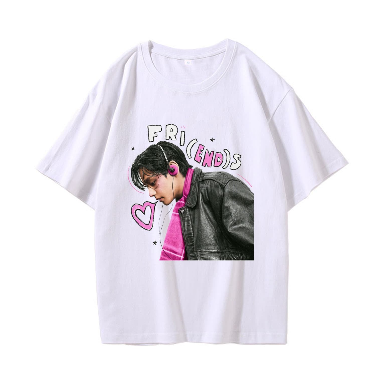 KPOP BTS V Kim Taehyung Short Sleeve T-Shirt Drop Shoulder Tee Custom Idol Fan Apparel