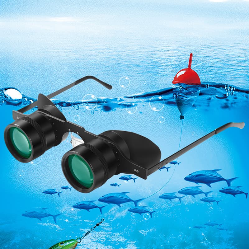BIJIA 10x34 HD Green Film Eyeglass-style Binoculars Low-light Night Vision for Shows, Concerts, Fishing