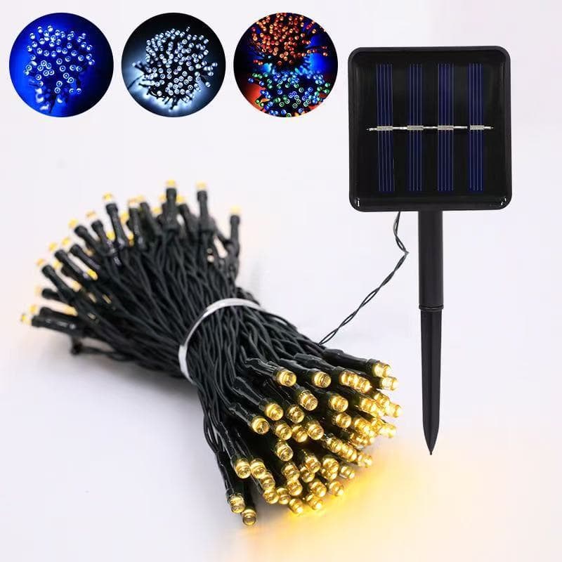 Outdoor LED solar bare light string full of gypsophila string lights holiday decorative lights garden courtyard camping colorful light string