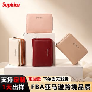Cross-Border New PU Leather Zipper Card Holder Coin Purse Multi-Function Simple Foldable Short Women's Wallet Custom