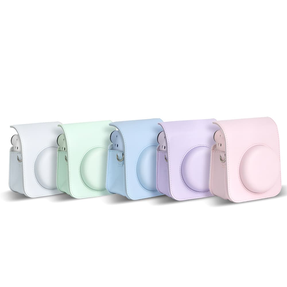 Suitable for Fuji Polaroid mini 12 solid color camera bag digital camera fitted storage protective cover crossbody bag