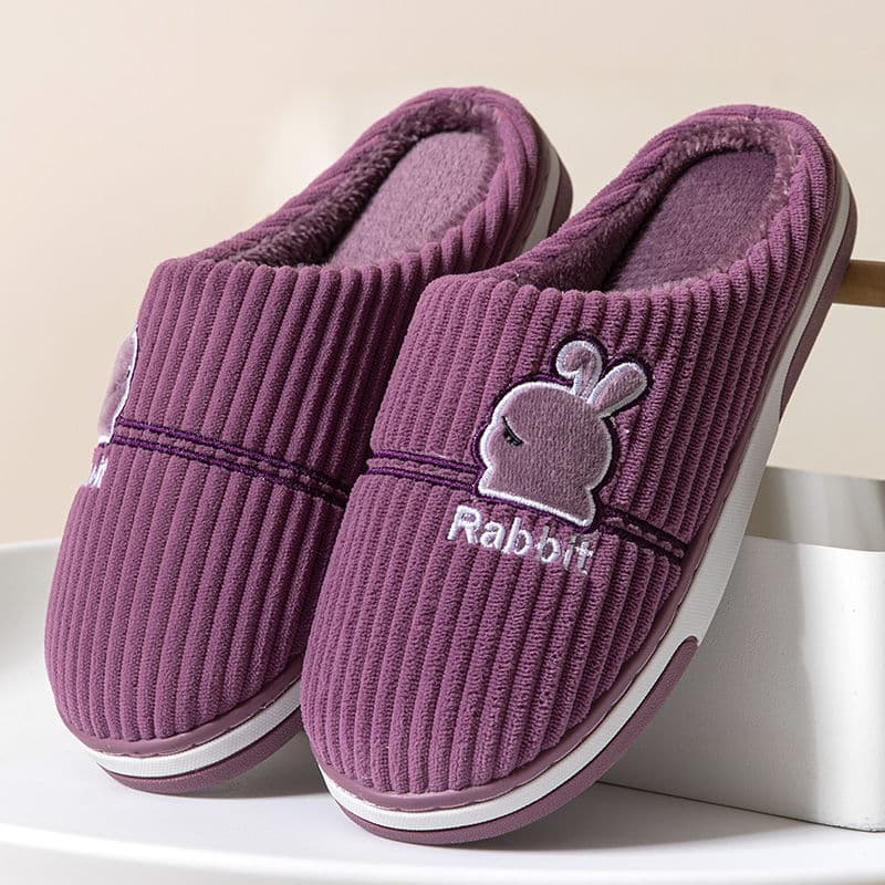Men's Cotton Slippers Winter Thick Sole Anti-Slip High-End Indoor Couple Large Size