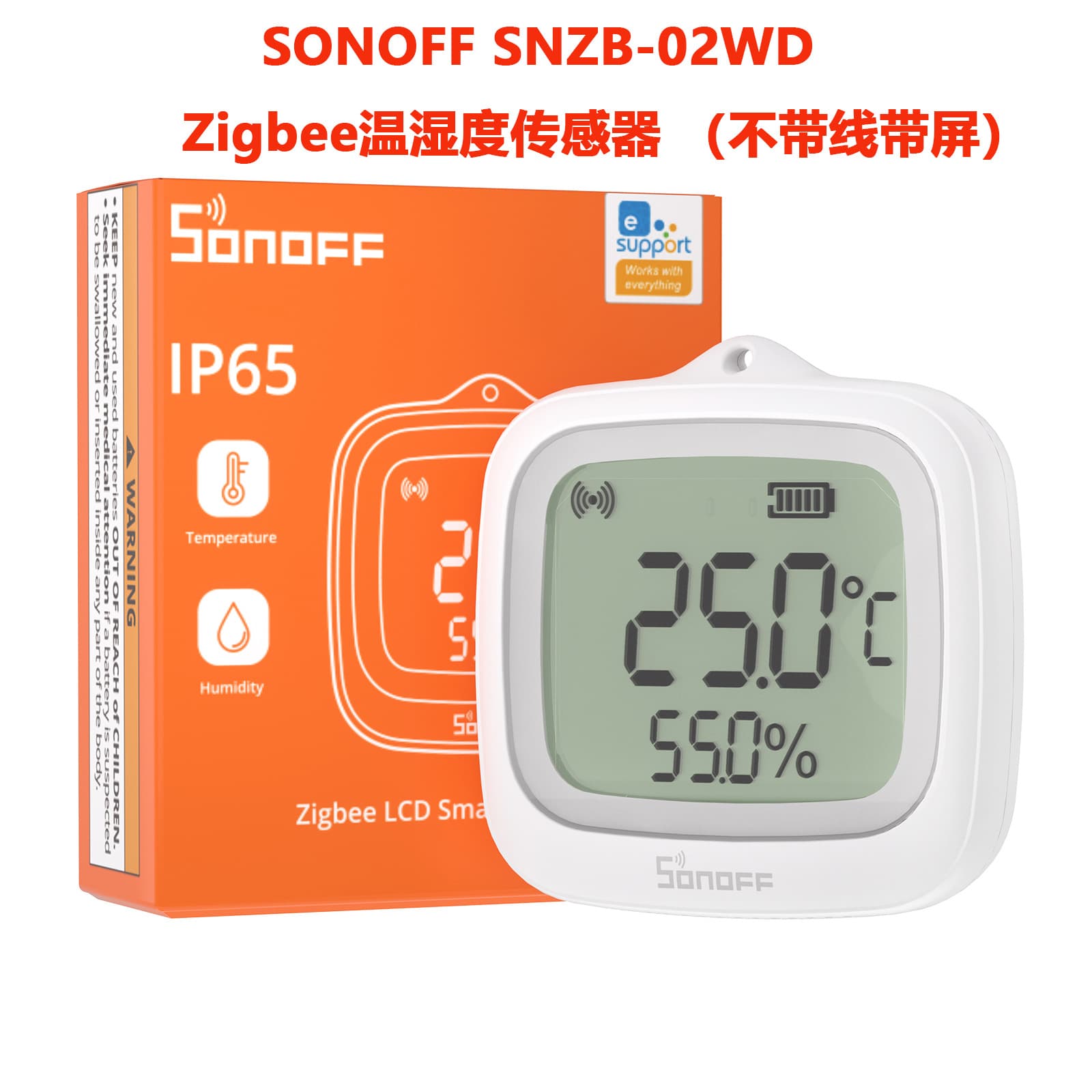 Sonoff Snzb-02Wd Zigbee 3.0 Ip65 Waterproof Temperature and Humidity Sensor Smart Home Linkage