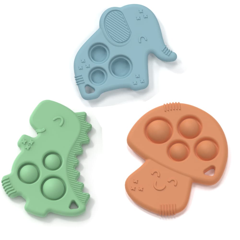 Cross-border Elephant Baby Teether Soother Anti-finger Sucking Silicone Teething Toy POP