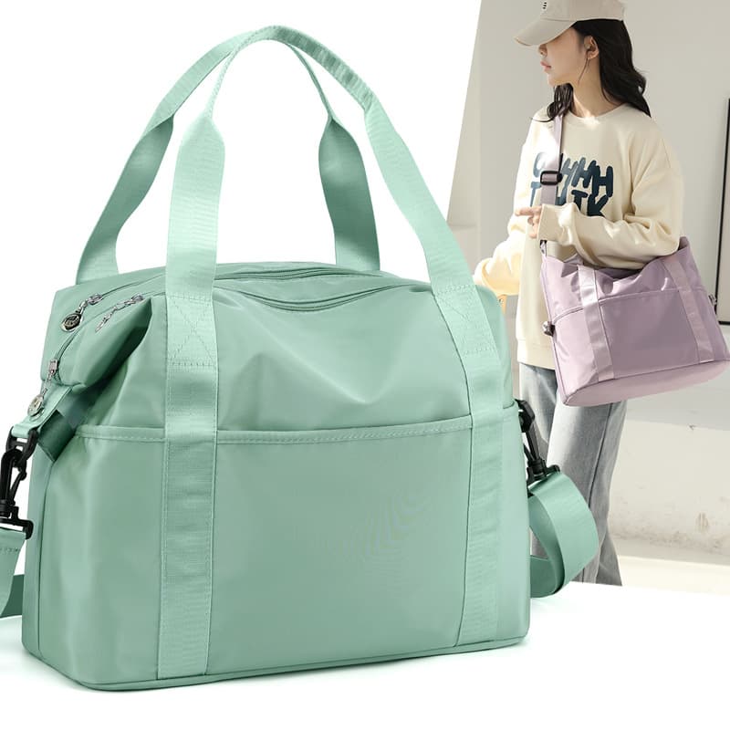 Large Capacity Oxford Cloth Sports Fitness Bag Nylon Travel Yoga Swimming Single Shoulder Tote Bag Breathable Waterproof Wear Resistant