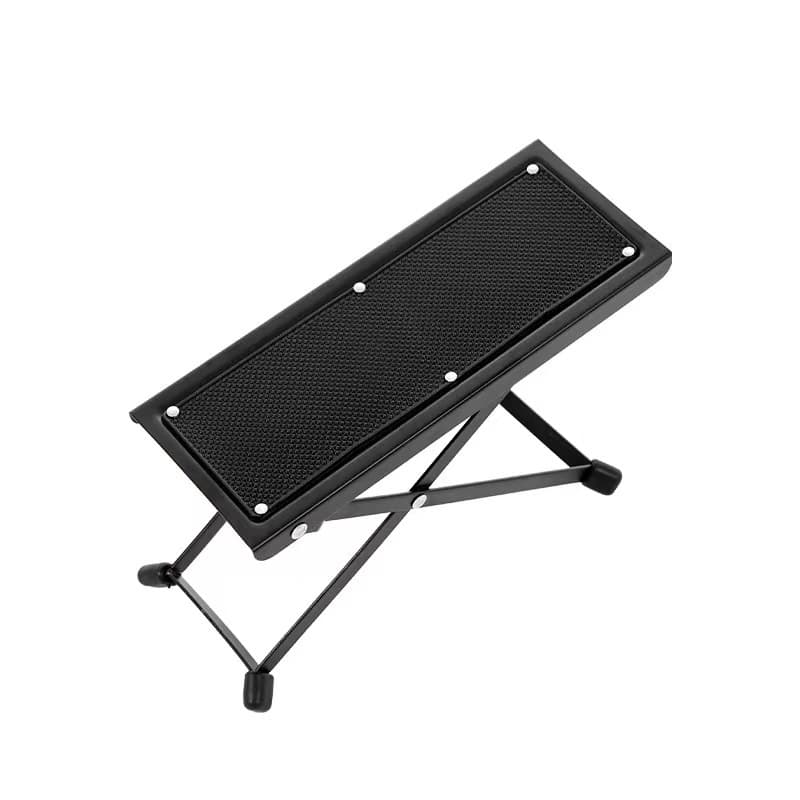 Folk Guitar Foot Pedal Adjustable 6-Fold Classical Guitar Footstool Footrest Universal for Guitar Instruments