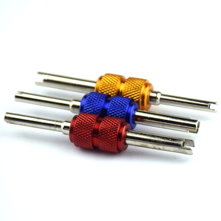 Aluminum alloy colored car air conditioning valve core wrench, tire valve core removal screwdriver, valve core deflation