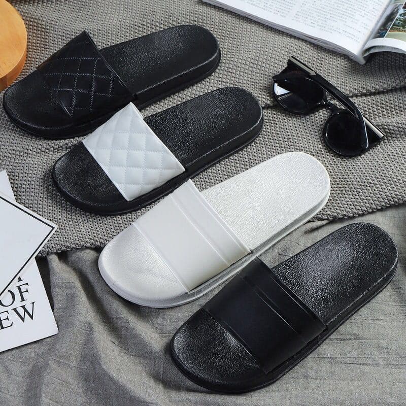 Summer Trend Men's Slippers Sports Casual Outdoor Home Wear Women's Flip Flops Anti-Slip PVC Material Couple Matching Slippers