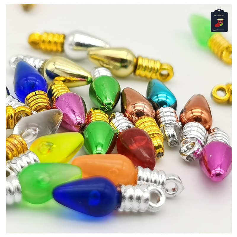 Factory Supply Electroplated Colorful Plastic Christmas Light Bulbs Christmas Plastic Bulb Decorative Hanging Ornament Christmas Plastic Light Ball