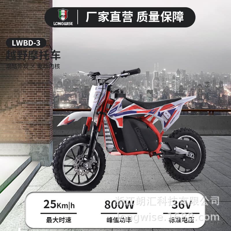 High-Endurance 36V 800W Electric Off-Road Motorcycle Cross-Border Supply All-Terrain Racing Electric Mini Moto