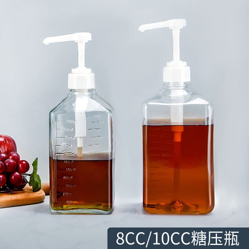 Sugar Dispenser Pump for Milk Tea Shops, Glass Hand-press Syrup Pump, 8cc Precision Coffee Machine Dispenser Head