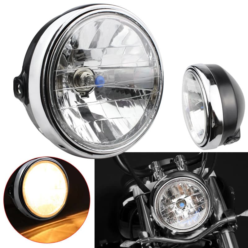 Motorcycle Harley LED Headlight Modified Oval High/Low Beam Headlight H4 Halogen Headlight