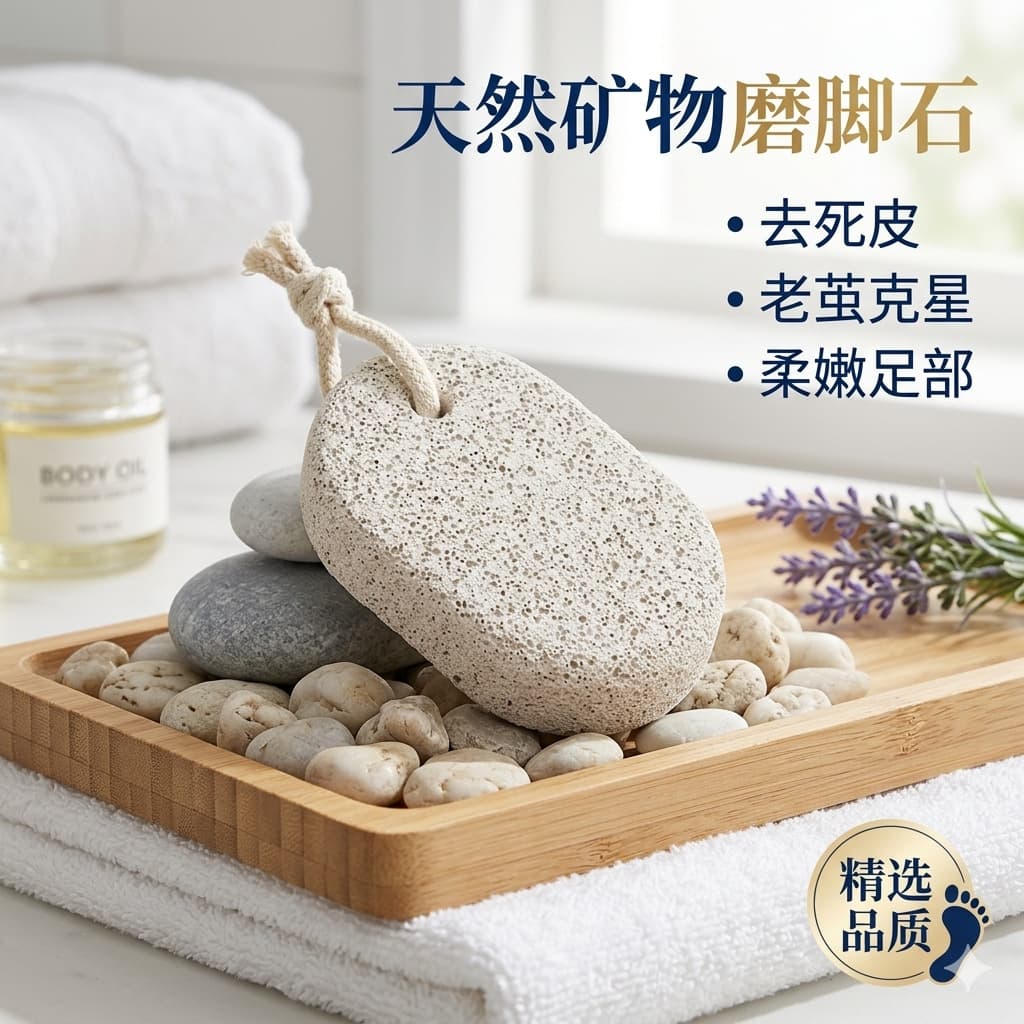 Elliptical foot grinding stone volcanic stone pumice to remove dead skin calluses foot rubbing board home massage stone foot massage tool feet