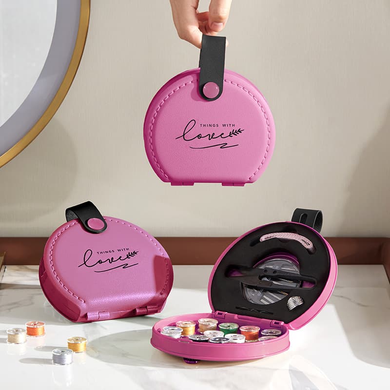 Self-Designed Dopamine Sewing Kit Set, Light Luxury Style Portable Dormitory Sewing Storage Box