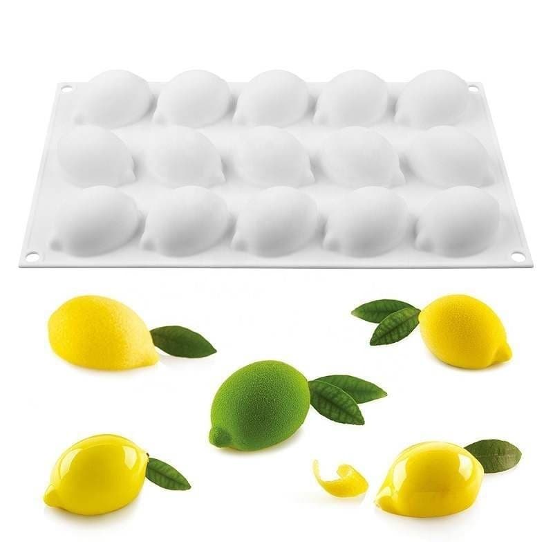 15-piece lemon mousse dessert silicone mold diy baking chocolate ice cream cake mold candle aromatherapy mold