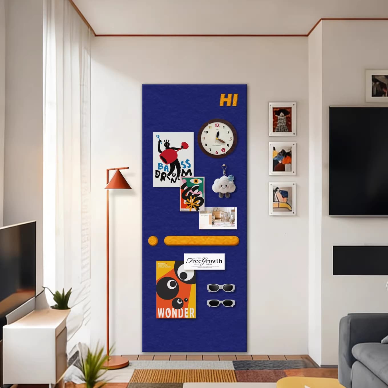 Felt board wall stickers for large area living room and bedroom storage and decoration photo wall without punching and not damaging the wall home decoration