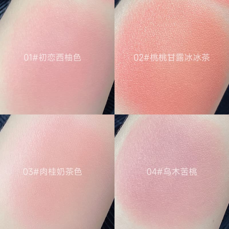 kakashow Vibrant Girl Gradient Blush, Natural Nude Gradient Long-Lasting Highly Pigmented Matte Brightening Face Blush for Women