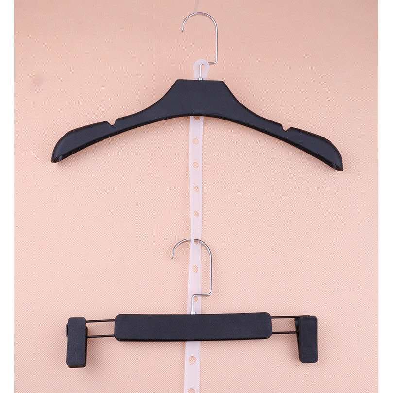Clothing store clothes hanger connecting strip leather strip plastic suit upper and lower clothes hanging hanger trouser rack connecting belt children's clothing chain