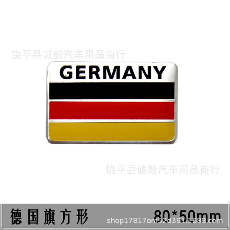 Car German racing logo metal car stickers personalized German map decorative stickers scratch blocking decorative supplies stickers