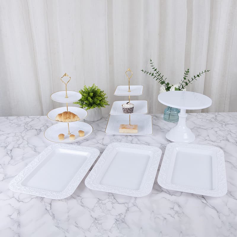 European-style afternoon tea dessert tray, multi-layer plastic fruit plate, cake plate, three-tier cake stand, dessert table decoration