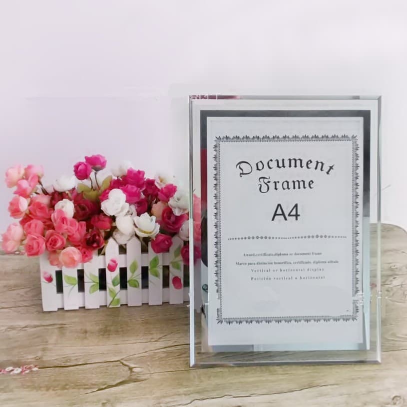 Factory Direct Sales and Wholesale of Creative Crystal Glass Photo Frames, Mirror Frames, A4 Photo Frames, Certificate Frames, and 6-Inch Document Picture Frames
