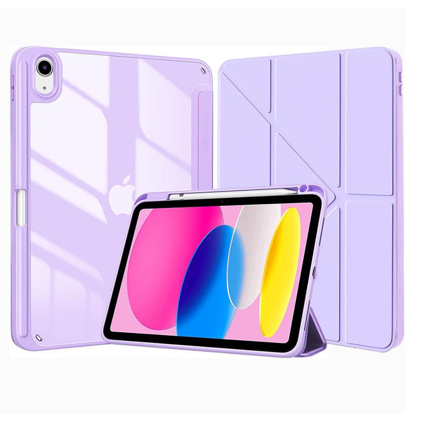 iPad 11 Case 3-Fold 2-in-1 Acrylic Magnetic Stand iPad 10 / Shockproof Protective Case with Sleep/Wake