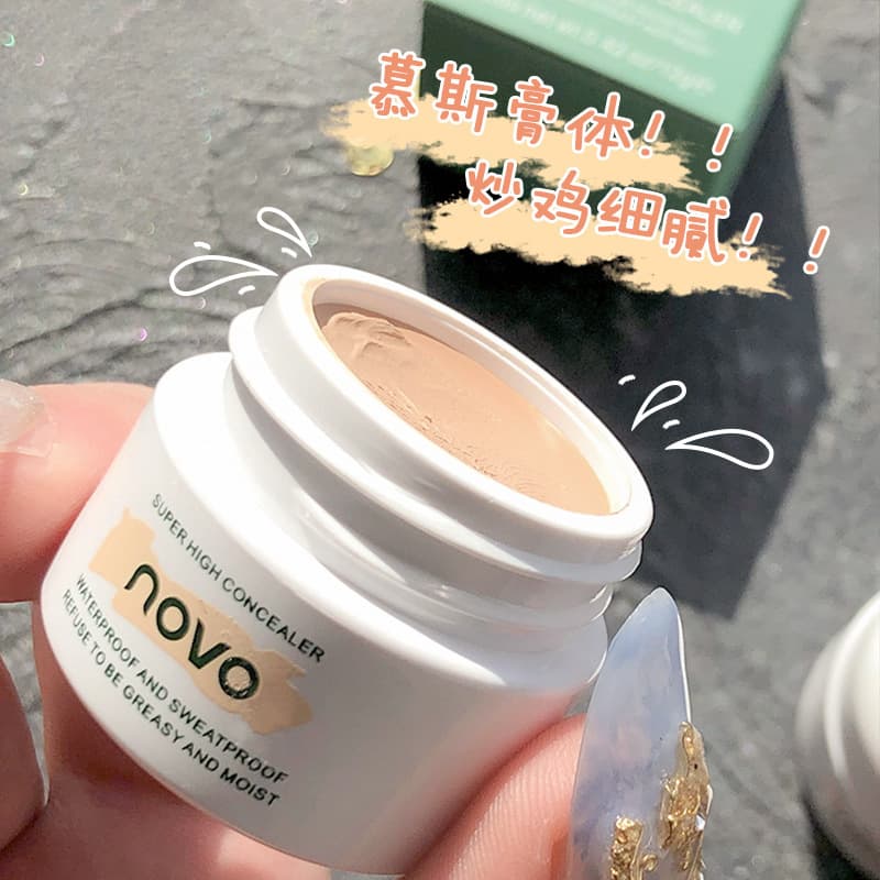 NOVO High-Coverage Concealer Stick - Strong Coverage for Acne Scars, Dark Spots, Dark Circles, Tattoos, Foundation Cream Makeup