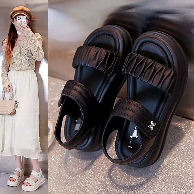 Popular Internet Celebrity Fairy-Style Sandals for Women, 2026 New Summer Thick-Soled Versatile Casual Beach Sandals That Match with Dresses