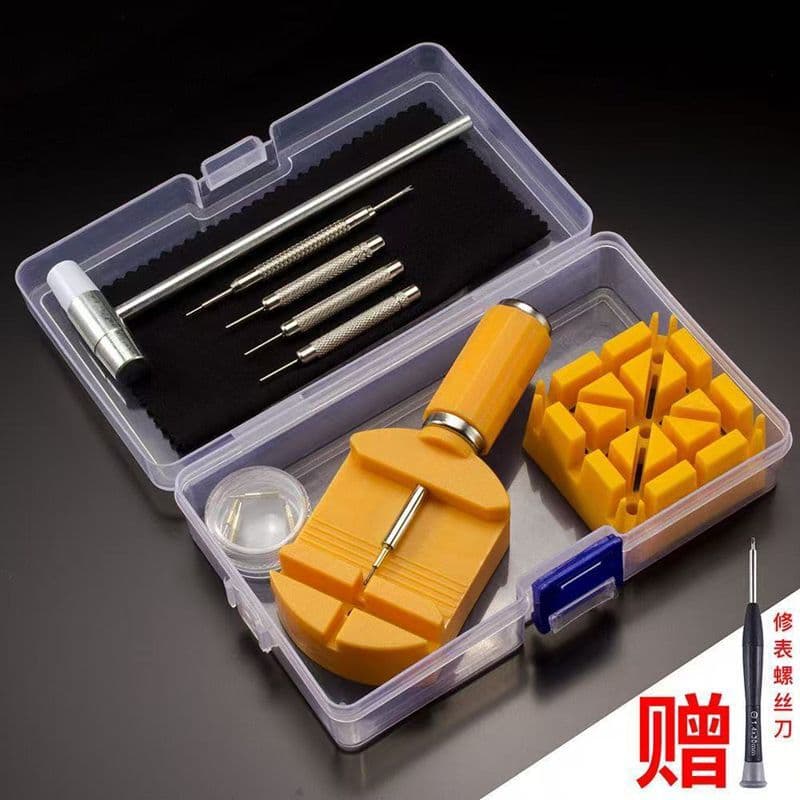 Watch Band Link Remover Dual-Head Pin Pusher Chain Breaker Tool Kit for Metal, Steel, Leather Watch Band Adjustment