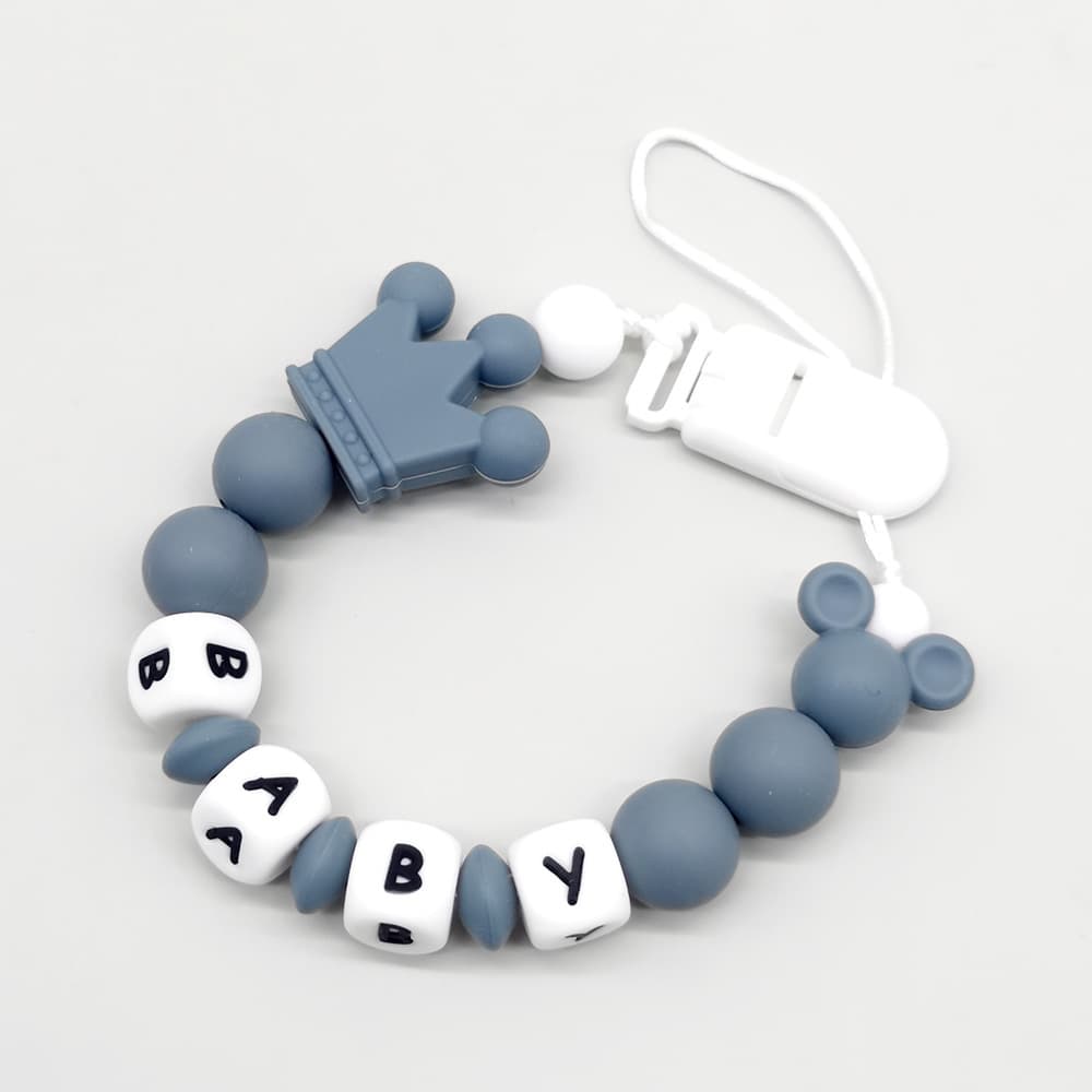 Amazon AliExpress Baby Pacifier Clip Anti-Drop Chain Cartoon Crown Teether Chew Toy