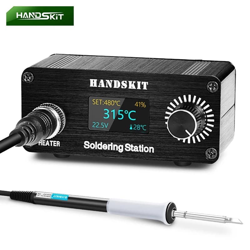 T12 Soldering Station OLED Digital Display Adjustable Temperature Mini Desoldering Station Electric Soldering Iron Portable Home Repair Tool Kit